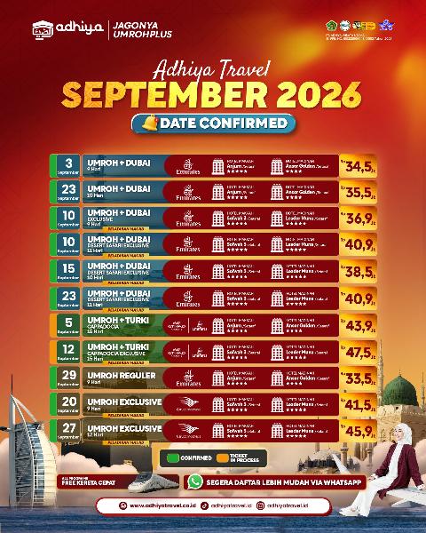 Flyer dari @adhiyatravel.id
