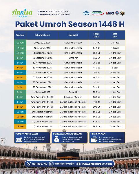 Flyer dari @annisatraveljkt