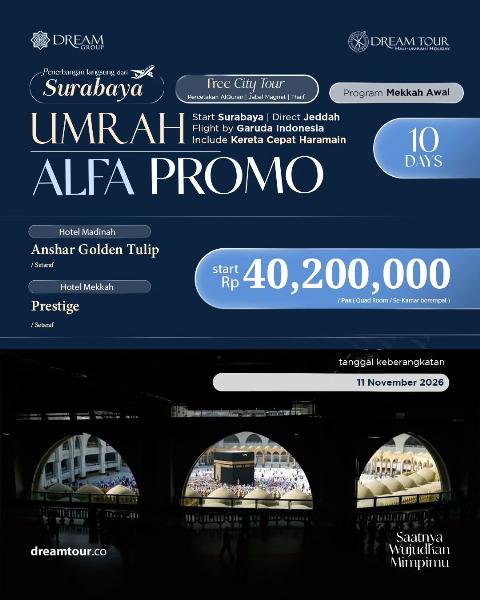 Flyer dari @dreamtour.official