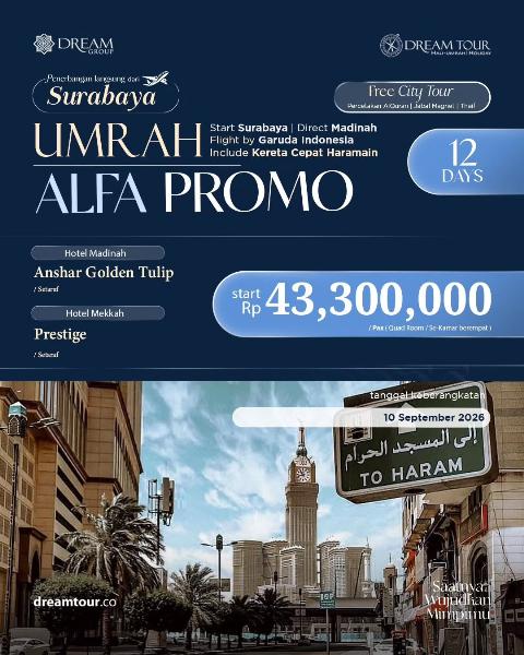 Flyer dari @dreamtour.official