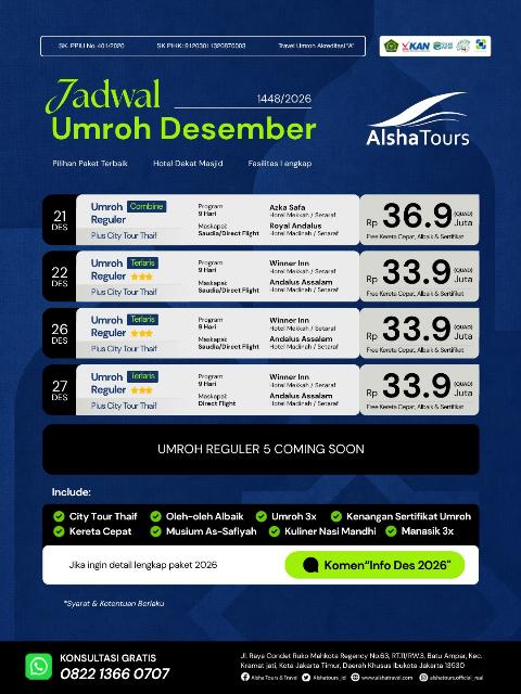 Flyer dari @alshatours.official_real
