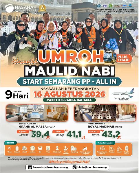 Flyer dari @hasanah.hajiumrohsemarang