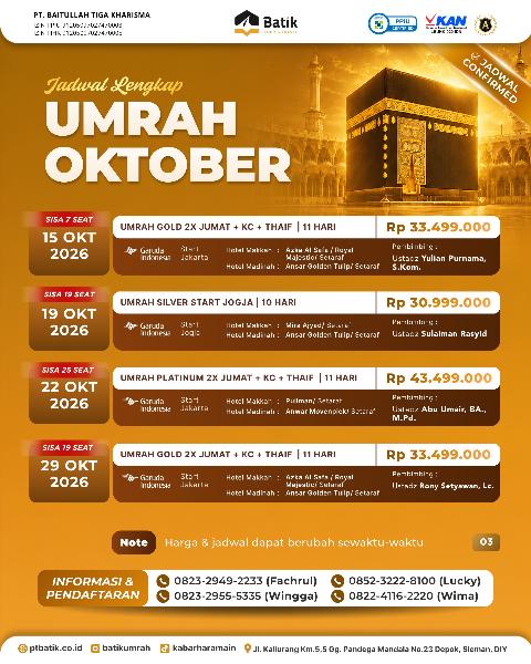 Flyer dari @batikumrah