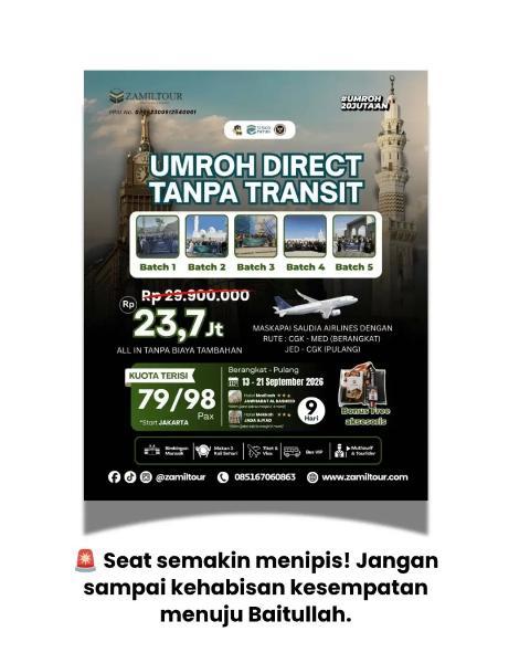 Flyer dari @zamiltour