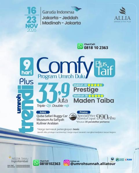 Flyer dari @umrohsunnah.alliatour