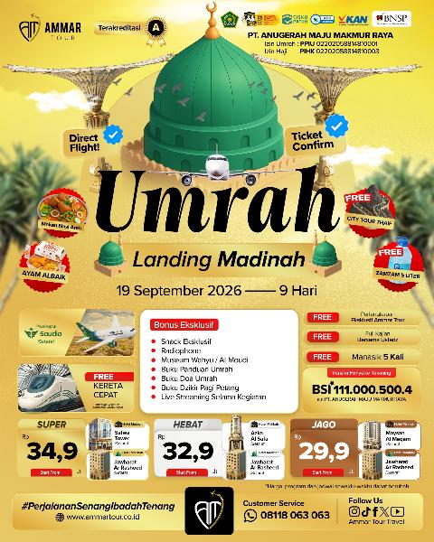 Flyer dari @ammartourtravel