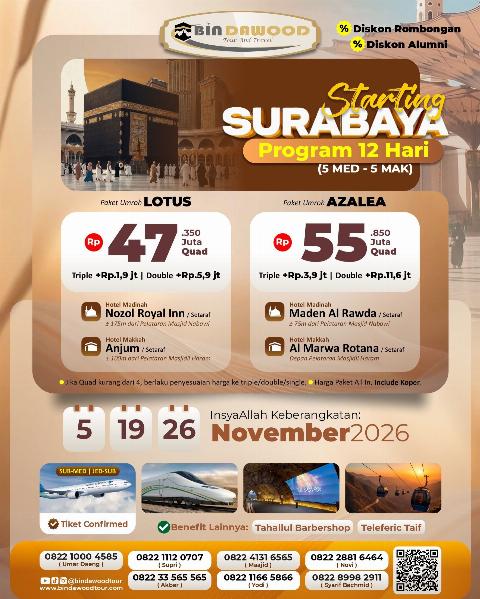 Flyer dari @bindawoodtour