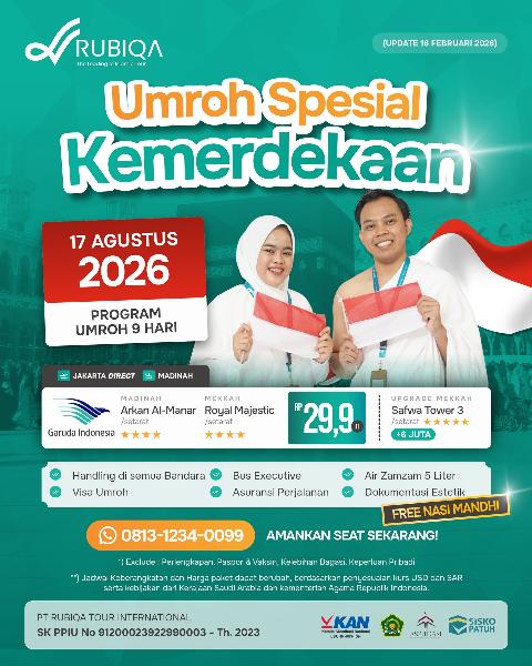Flyer dari @rubiqa.id