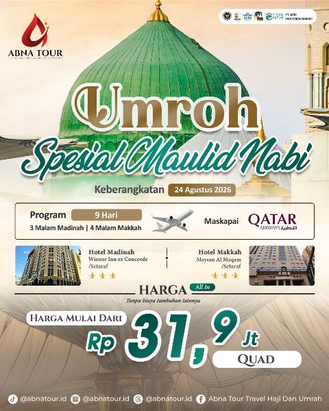 Flyer dari @abnatour.id