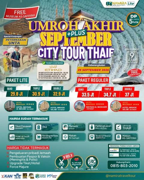 Flyer dari @namiratraveltour