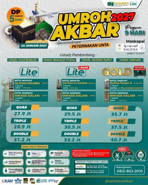 Flyer dari @namiratraveltour