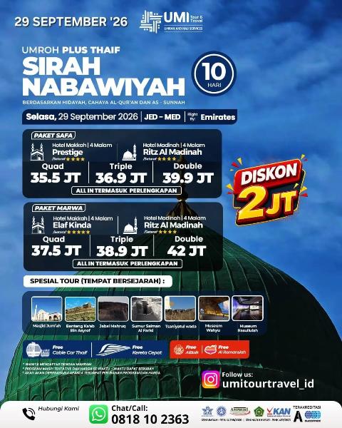 Flyer dari @umitourtravel_id