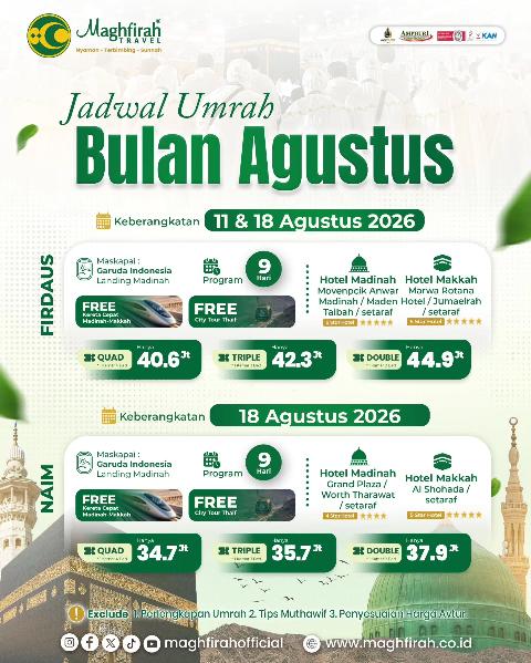 Flyer dari @maghfirahofficial