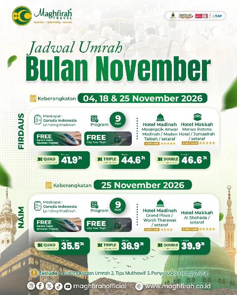 Flyer dari @maghfirahofficial