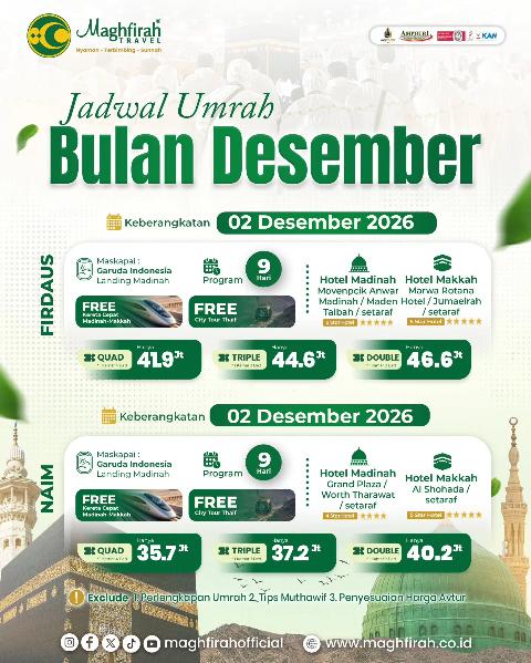 Flyer dari @maghfirahofficial
