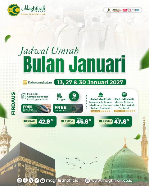 Flyer dari @maghfirahofficial